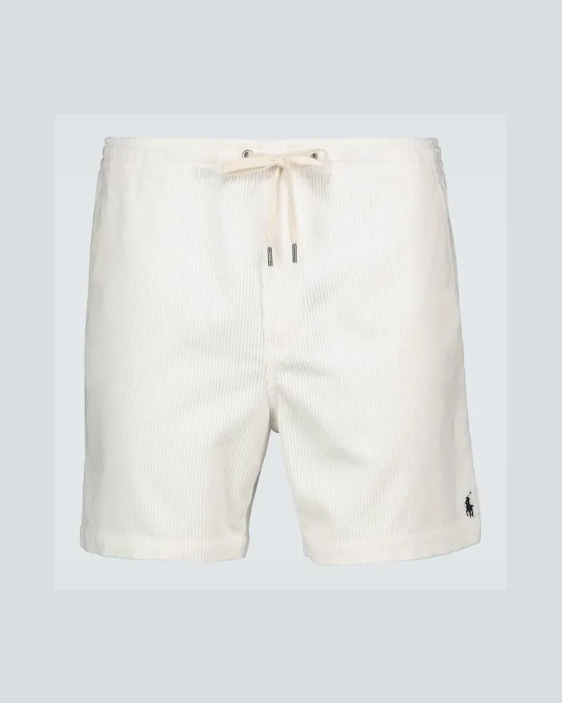 Ralph Lauren Shorts in velluto a coste Bianco