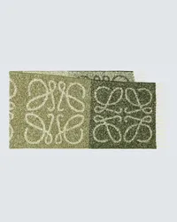 Loewe Sciarpa Anagram in bouclé di misto alpaca Verde