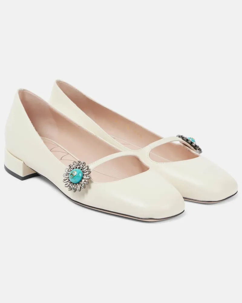 Valentino Garavani Pumps Mary Jane Daisy in pelle Bianco
