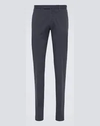 Incotex Pantaloni slim in misto cotone Blu