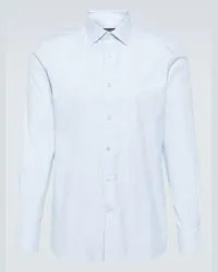 Ermenegildo Zegna Camicia Trofeo in cotone Blu