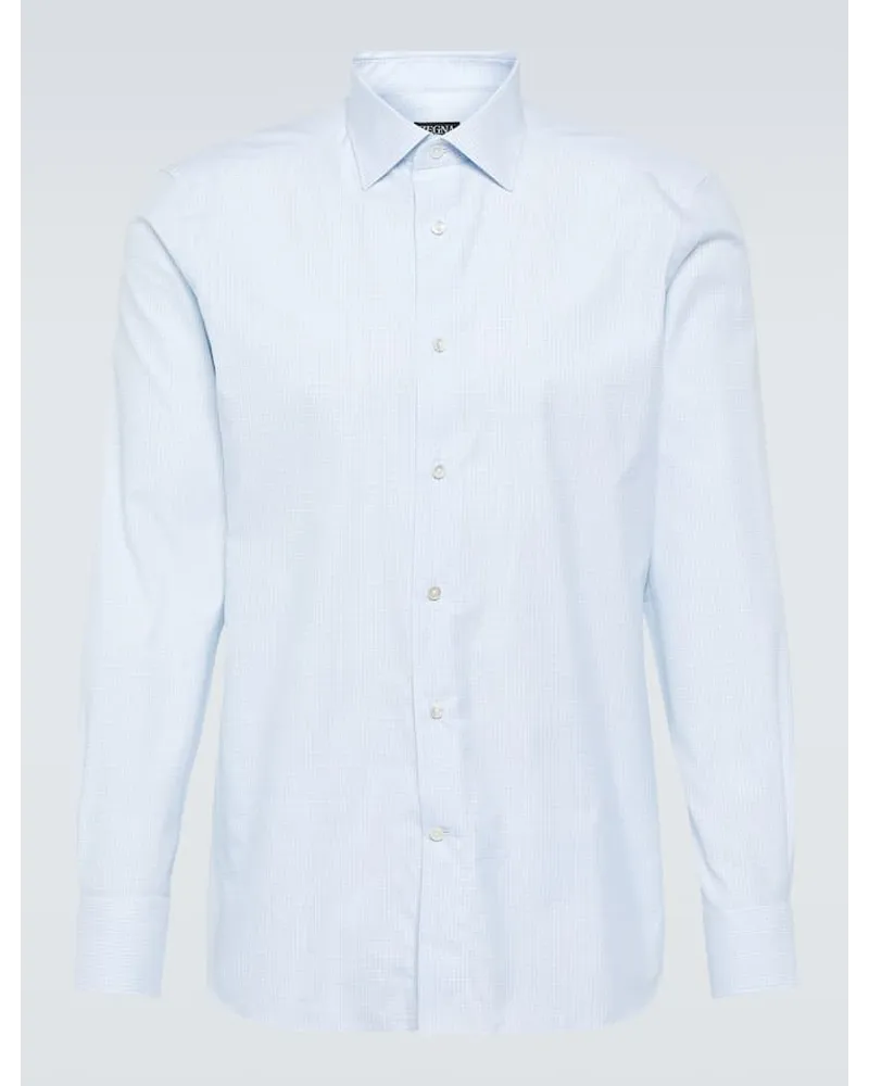 Ermenegildo Zegna Camicia Trofeo in cotone Blu