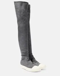 Rick Owens DRKSHDW - Stivali cuissardes High Sock Grigio