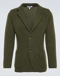 LARDINI Blazer in maglia di cashmere Verde