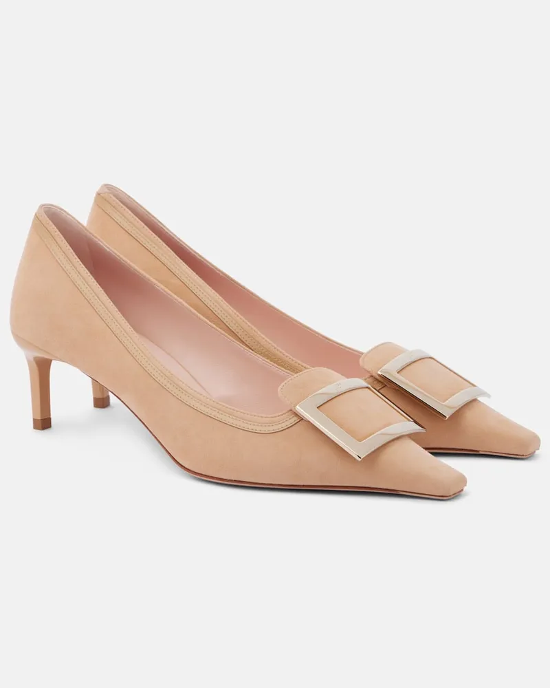 Roger Vivier Pumps Vivâ Canard 55 in suede Beige