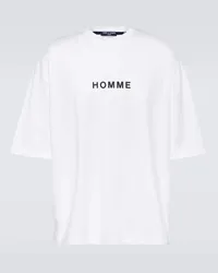 Comme des Garçons Comme des Garçons Homme T-shirt in jersey di cotone con logo Bianco