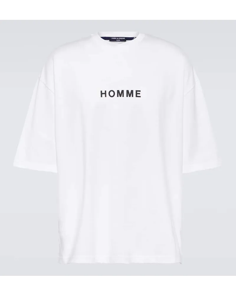 Comme des Garçons Comme des Garçons Homme T-shirt in jersey di cotone con logo Bianco
