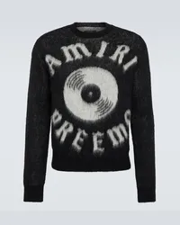 Amiri Pullover in lana con logo Nero