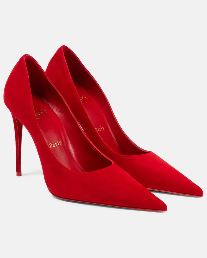 Christian Louboutin Pumps Kate Max 100 in suede Rosso