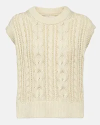 Velvet Gilet Hadden a trecce Beige