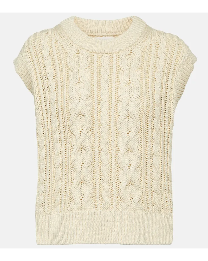 Velvet Gilet Hadden a trecce Beige