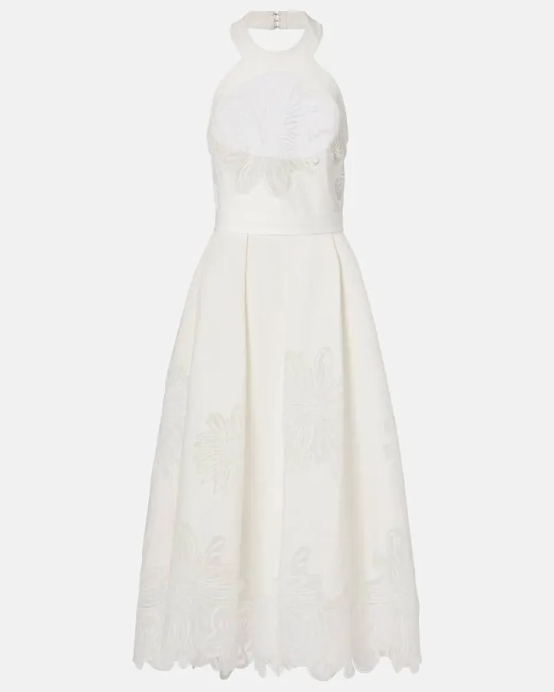 Elie Saab Abito da cocktail con ricamo Bianco