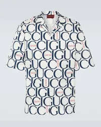 Gucci Camicia bowling Maxi Gucci Bianco