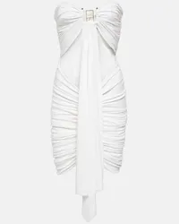 Christopher Esber Miniabito con cut-out e ruches Bianco