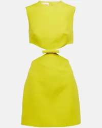 Valentino Garavani Miniabito in lana e seta con cut-out Giallo