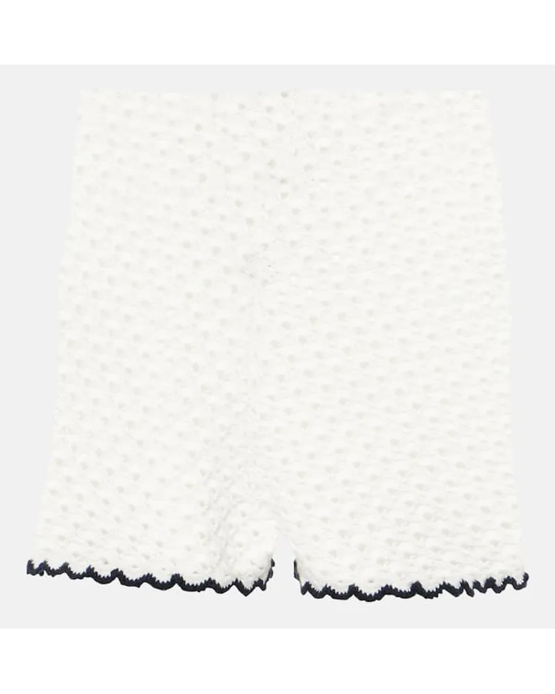 Zimmermann Shorts Halliday in cotone a vita alta Bianco