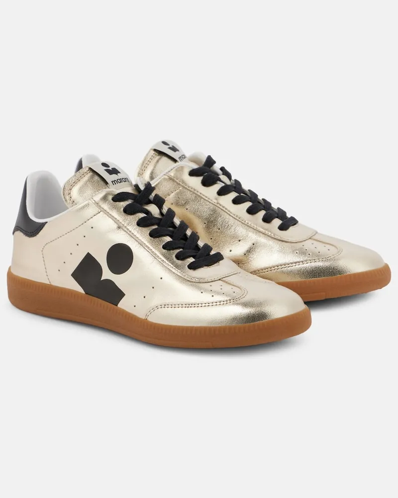 Isabel Marant Sneakers Kaycee in pelle metallizzata Oro