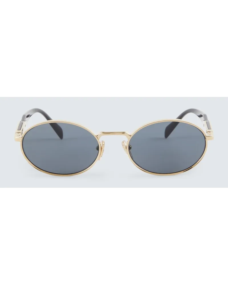 Prada Occhiali da sole ovali Nero