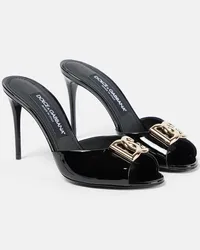 Dolce & Gabbana Sandali DG in vernice Nero