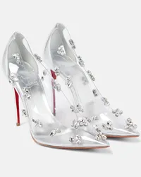 Christian Louboutin Pumps Degraqueen in PVC con cristalli Argento