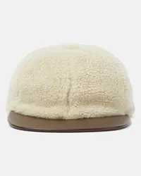 Loro Piana Cappello da baseball in Cashfur Bianco