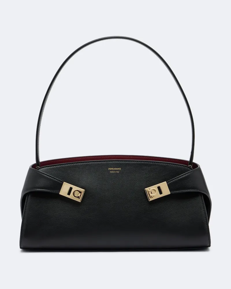 Ferragamo Borsa a spalla Hug East-West Small in pelle Nero