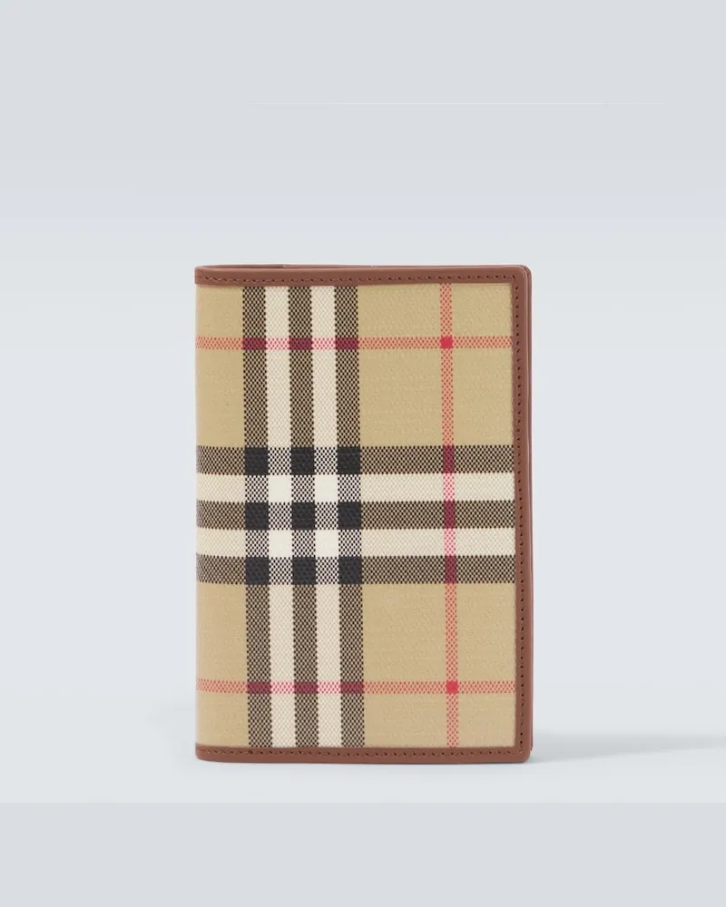 Burberry Portapassaporto Burberry Check in canvas Beige