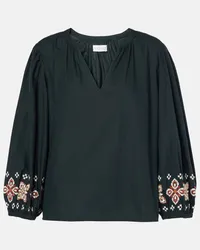 Velvet Blusa Paola in cotone Nero