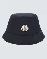 Moncler Cappello da pescatore con logo Blu