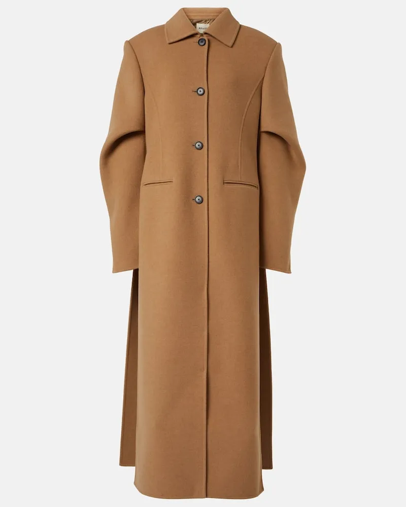KHAITE Cappotto oversize Darton in lana Marrone