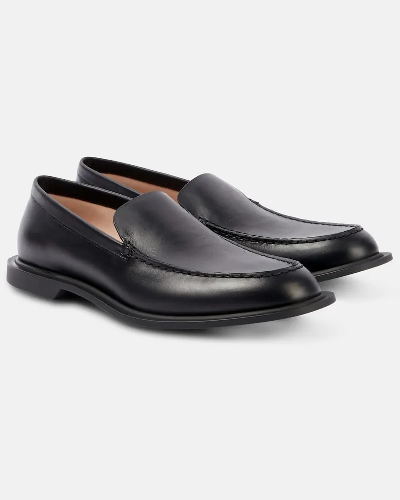 The Row Mocassini Nic in pelle Nero