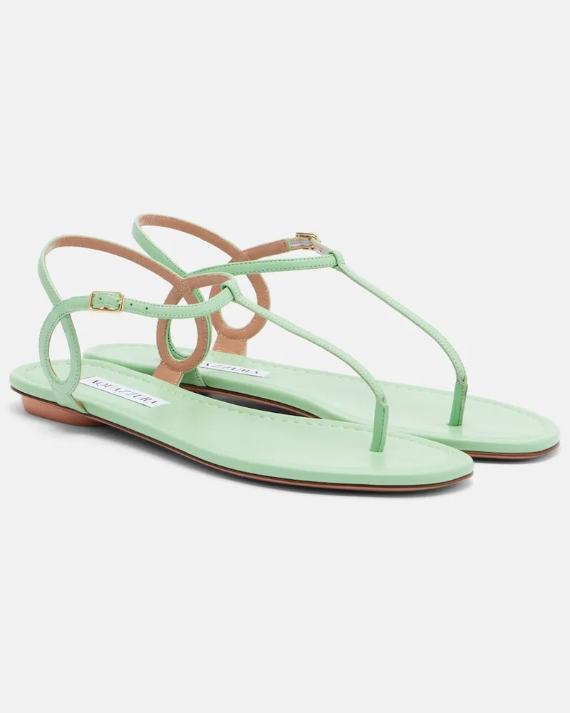 Aquazzura Sandali infradito Almost Bare in pelle Verde