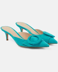 Gianvito Rossi Mules Portofino 55 in suede Turchese