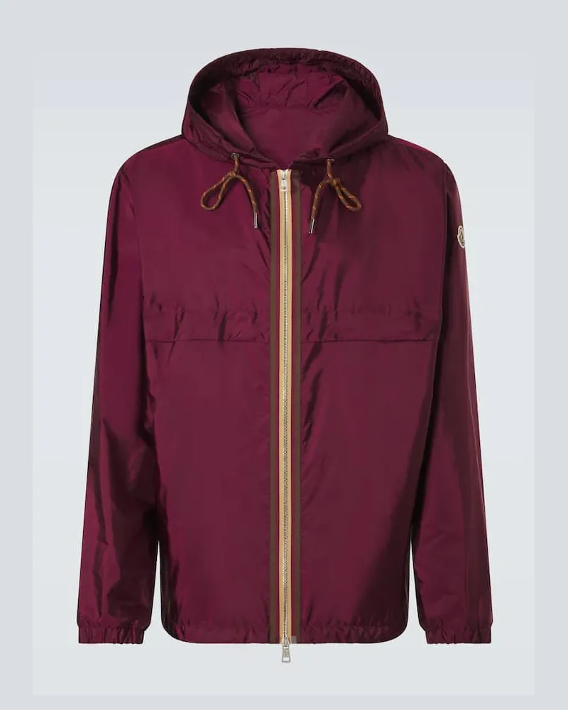 Moncler Giacca Nidge con cappuccio Rosso