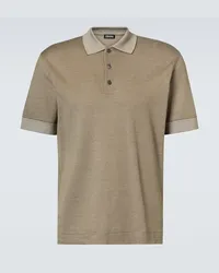 Ermenegildo Zegna Polo in cotone e seta Verde