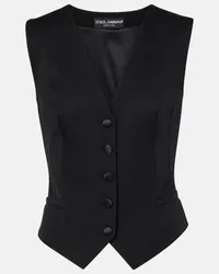 Dolce & Gabbana Gilet in misto lana Nero