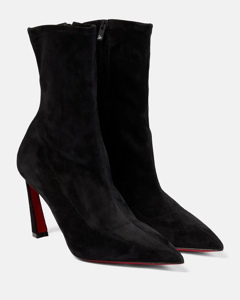 Christian Louboutin Stivaletti Condora 100 in suede Nero