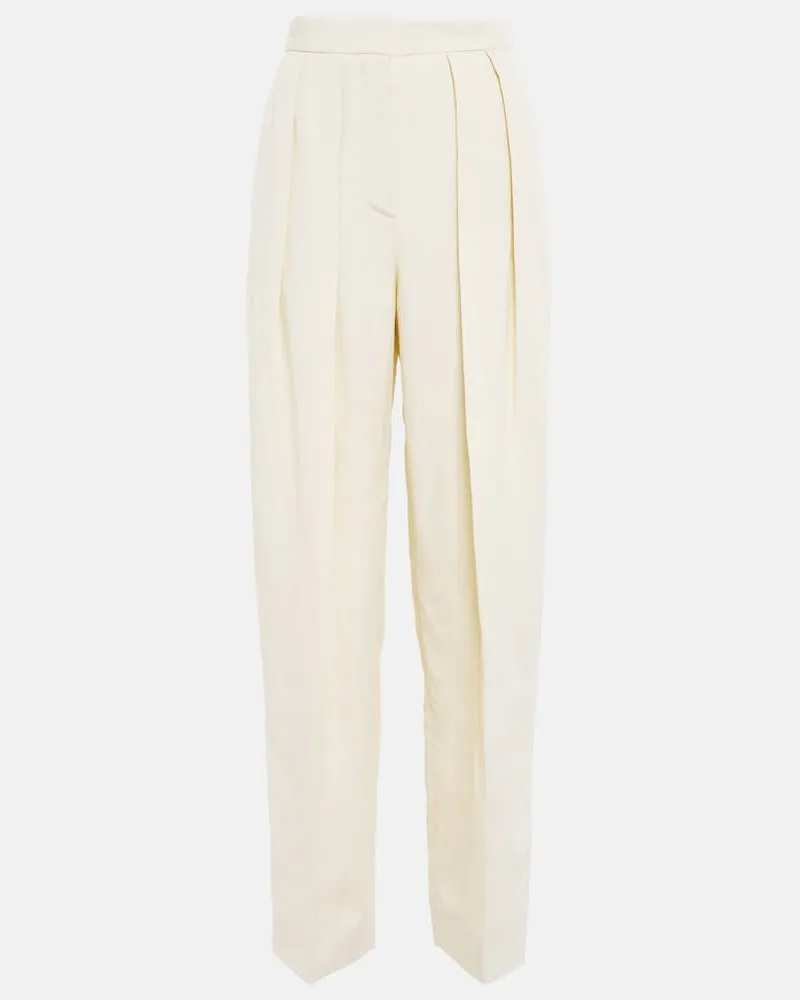 Stella McCartney Pantaloni a vita alta Beige