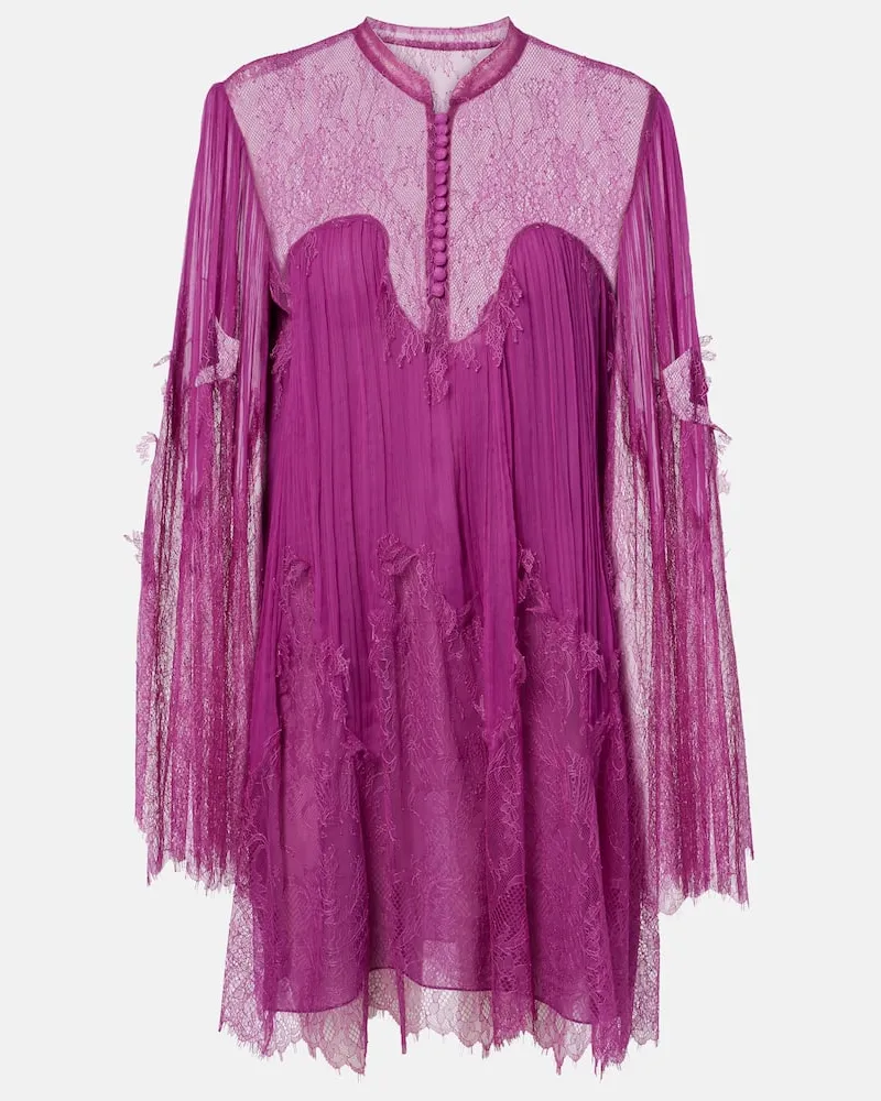 COSTARELLOS Blusa Jorie in misto seta con pizzo Blu