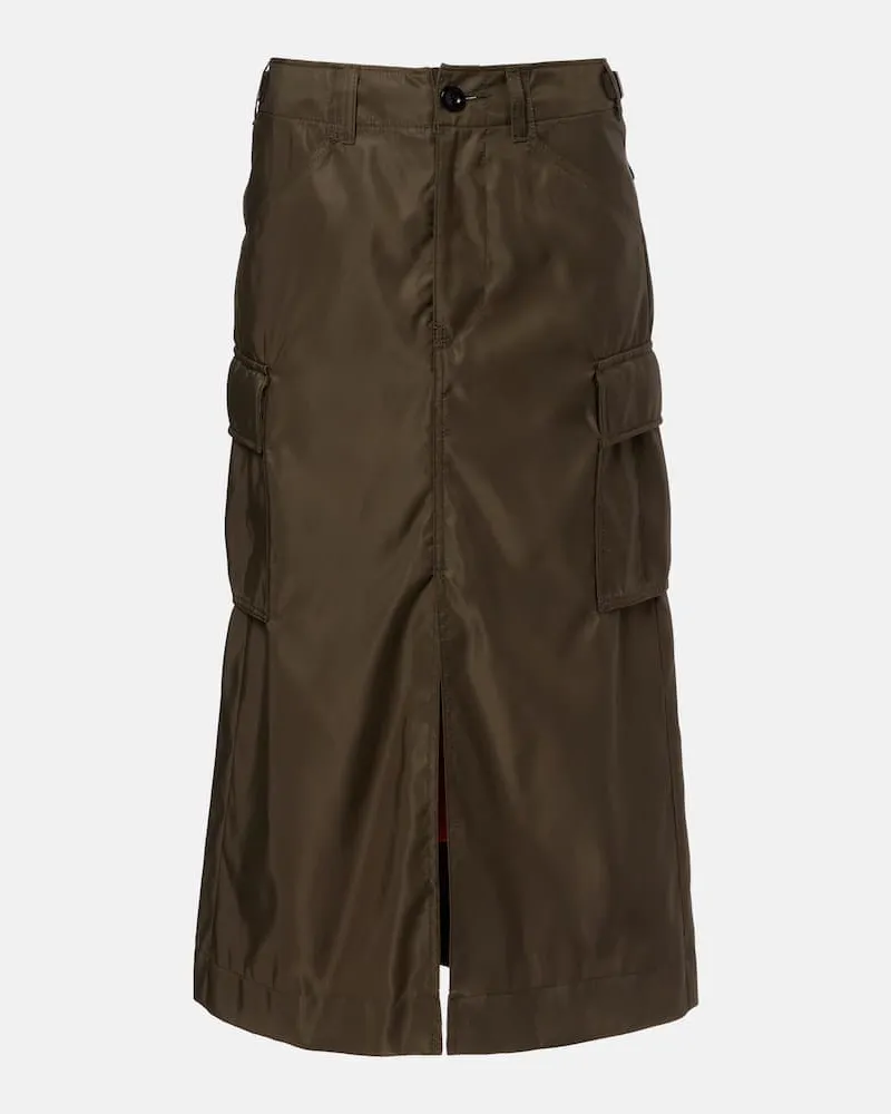 Sacai Gonna midi plissÃ Verde