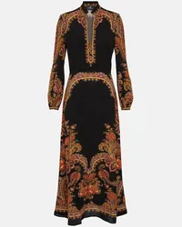 Etro Abito midi con stampa paisley Nero