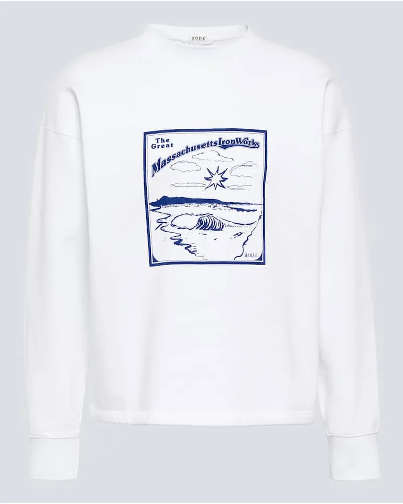 BODE Felpa Ironworks in cotone Bianco