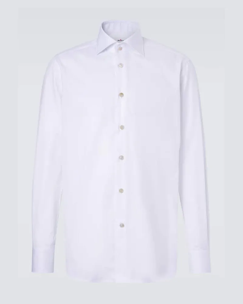 Kiton Camicia in popeline di cotone Bianco