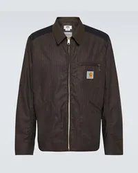 Junya Watanabe x Carhartt - Giacca blouson a righe Marrone