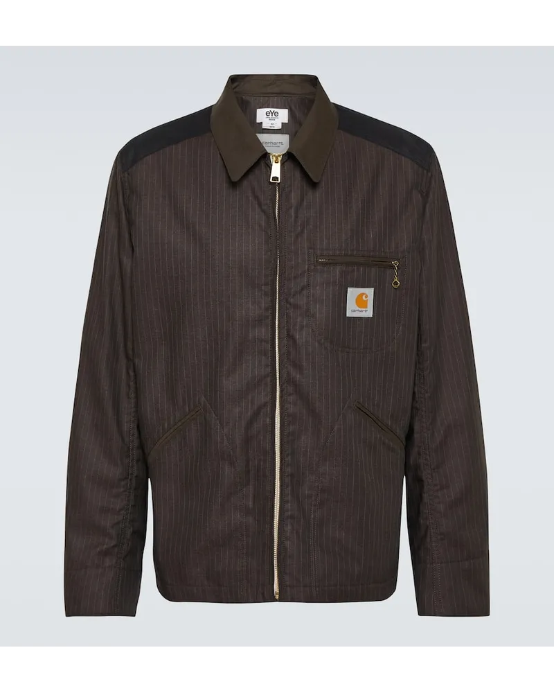 Junya Watanabe x Carhartt - Giacca blouson a righe Marrone