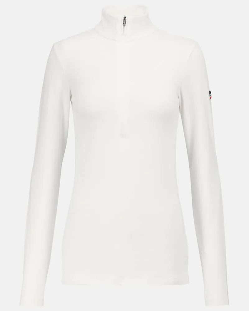 FUSALP Top da sci con zip Bianco