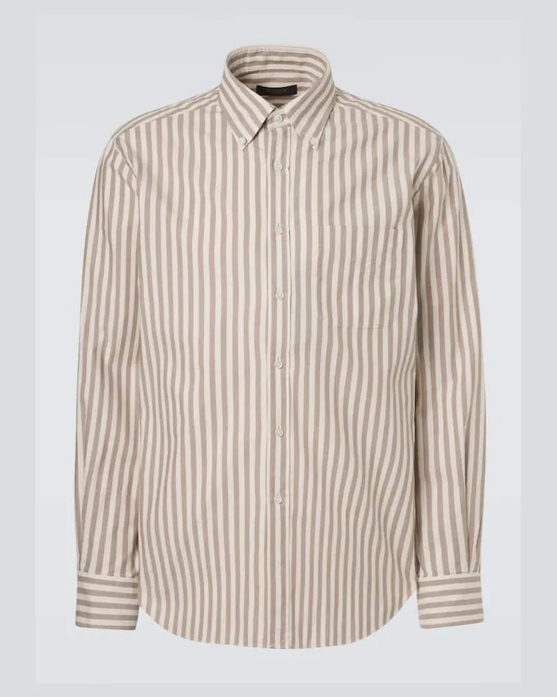 Slowear Camicia in cotone a righe Beige