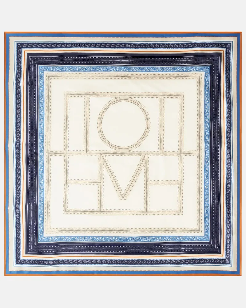 Totême Foulard in twill di seta con stampa Multicolore