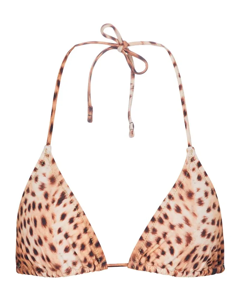 Reina Olga Top bikini Susan a stampa ghepardo Beige