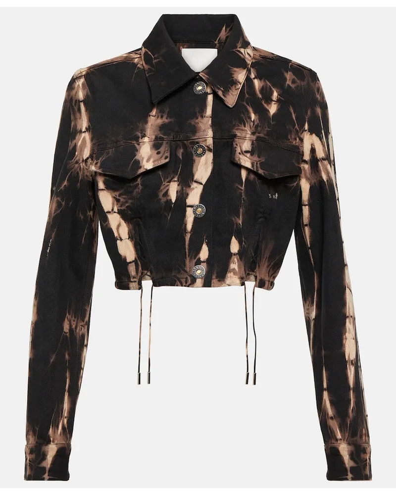 Dion Lee Giacca di jeans tie-dye cropped Multicolore